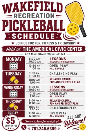 PICKLEBALL SCHEDULE 2026-2027